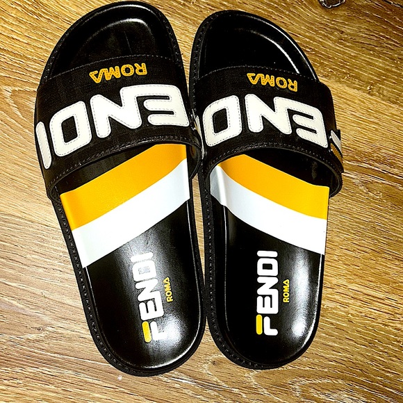 EUC Comfy Fendi Roma Leather slides, never worn outside!( Willing to trade) - Picture 7 of 7